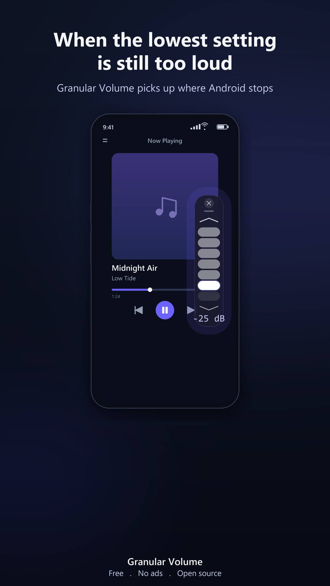 Screenshot of Granular Volume: Quiet Dial
