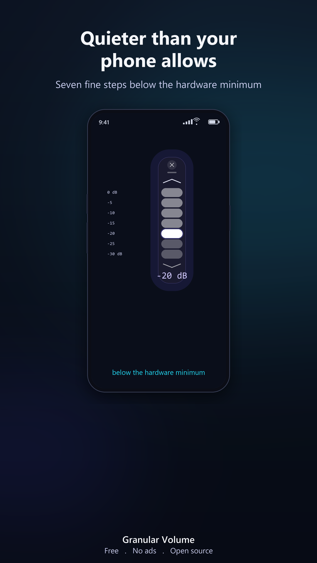Screenshot of Granular Volume: Quiet Dial