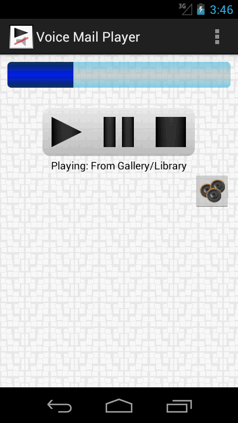 Screenshot of Voice Mail Player
