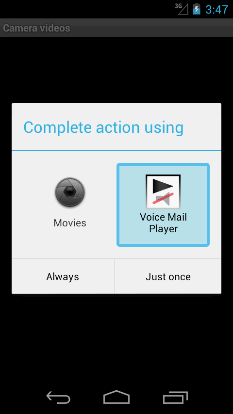 Screenshot of Voice Mail Player