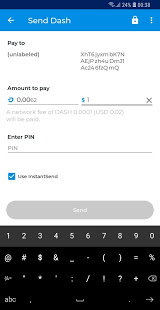 Screenshot of Dash Wallet
