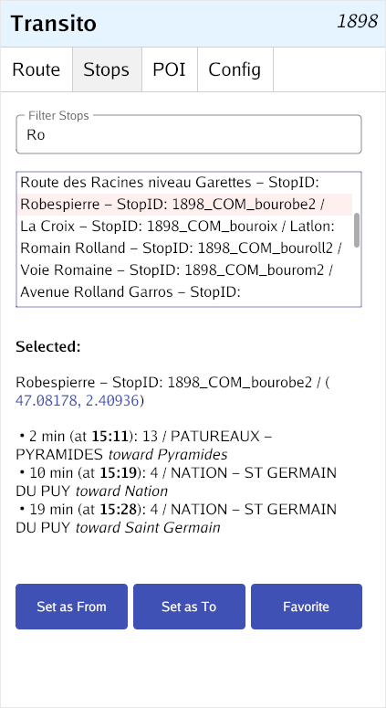 Screenshot of Transito