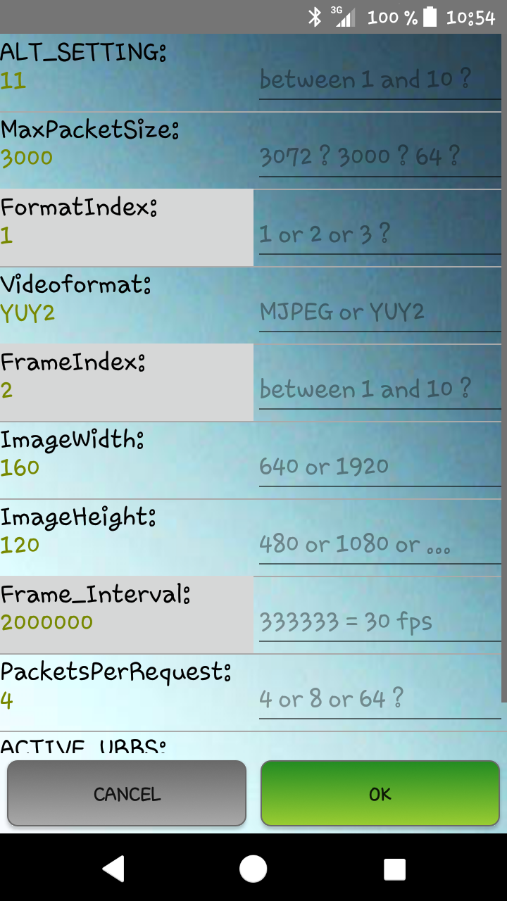 Screenshot of UVC Camera / Usb Camera custom
