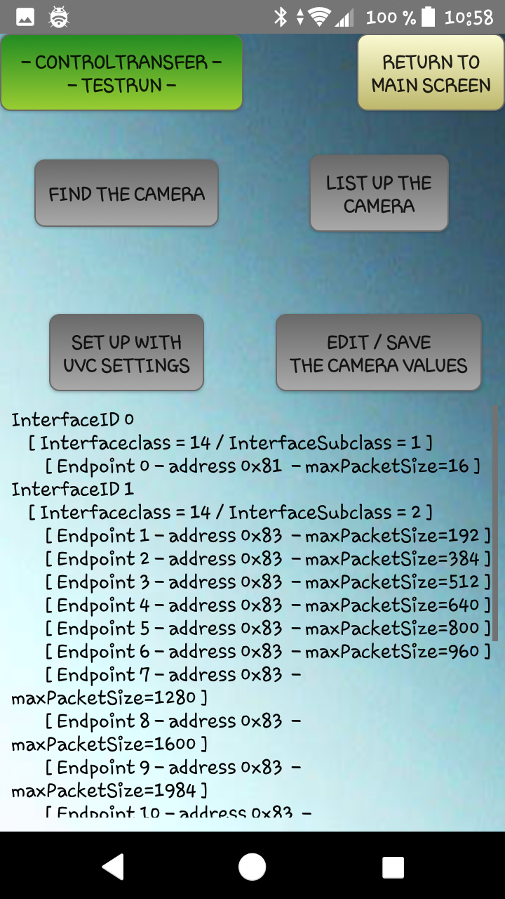 Screenshot of UVC Camera / Usb Camera custom