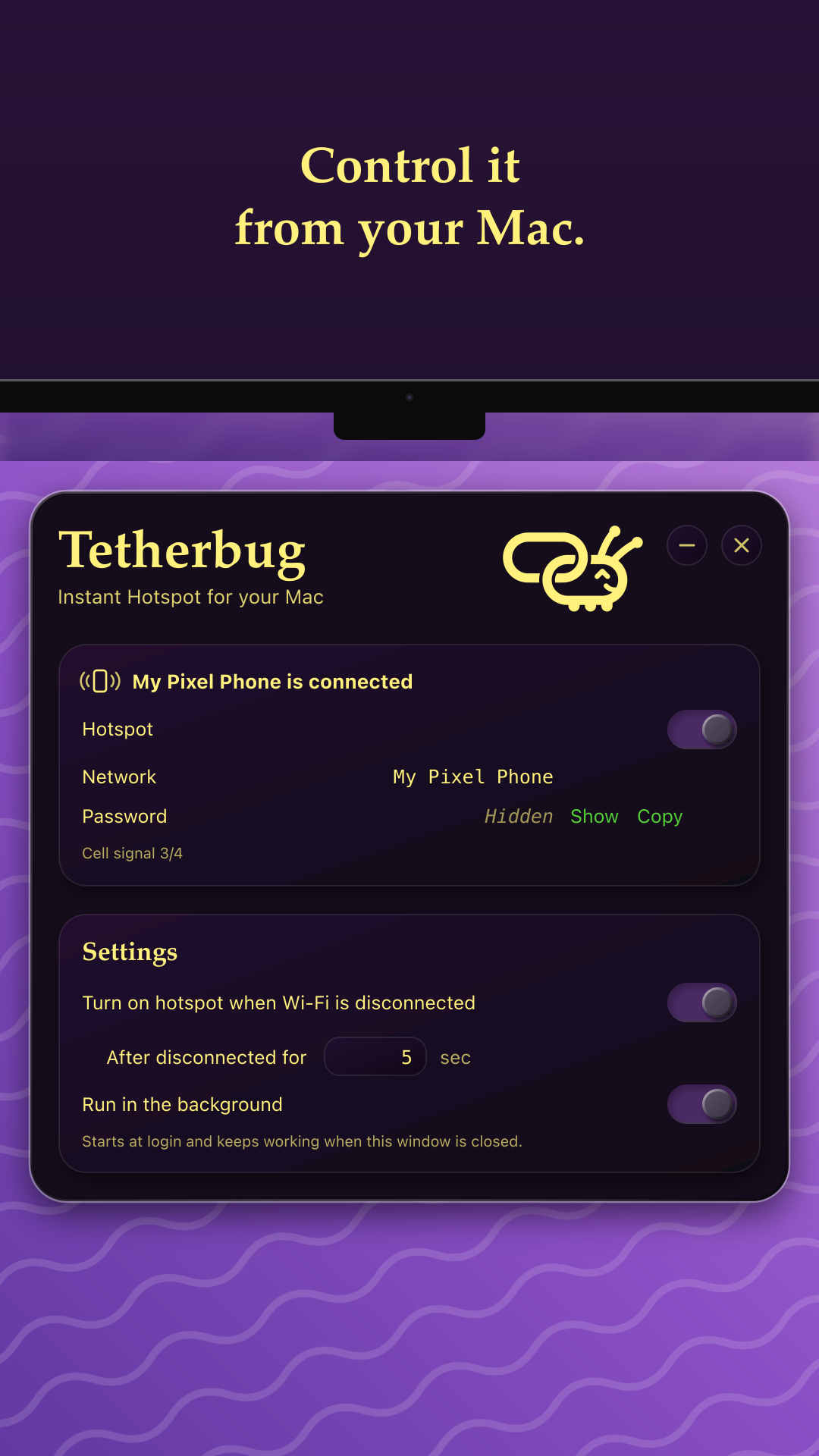 Screenshot of Tetherbug