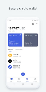 Screenshot of Status: Crypto Wallet, Messenger, Ethereum Browser