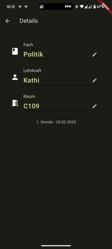Screenshot of Better Stundenplan