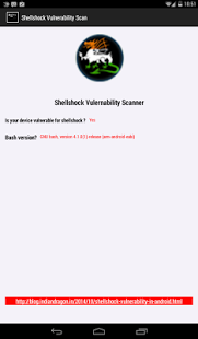 Screenshot of Shellshock Vulnerability Scan