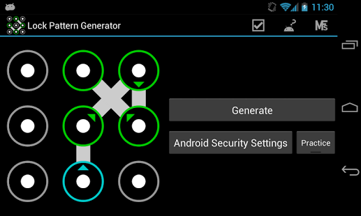 Screenshot of Lock Pattern Generator