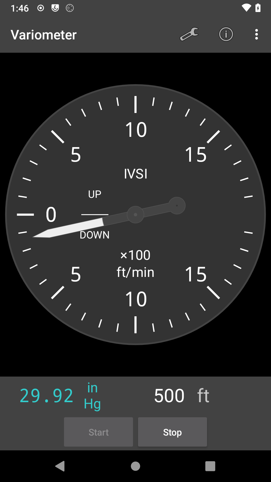 Screenshot of Variometer