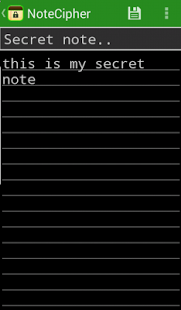 Screenshot of NoteCipher