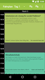 Screenshot of Bits & Bäume 2022 Schedule