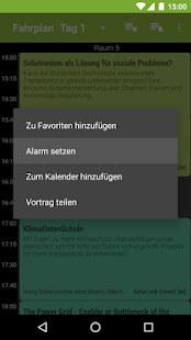 Screenshot of Bits & Bäume 2022 Schedule