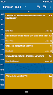 Screenshot of CLT Schedule