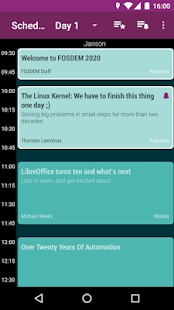 Screenshot of FOSDEM 2024 Schedule