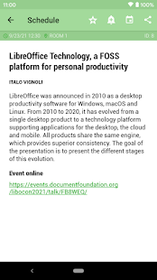 Screenshot of LibreOffice 2022 Schedule