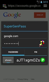 Screenshot of SuperGenPass