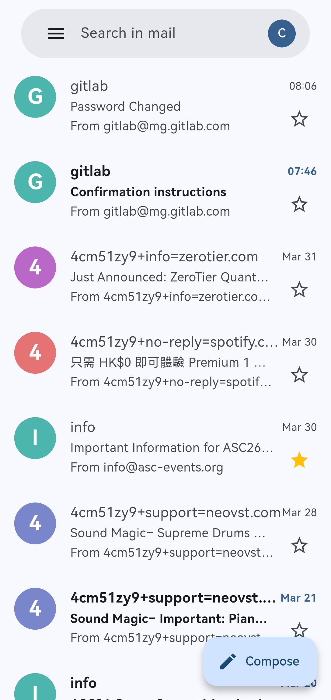 Screenshot of Remail