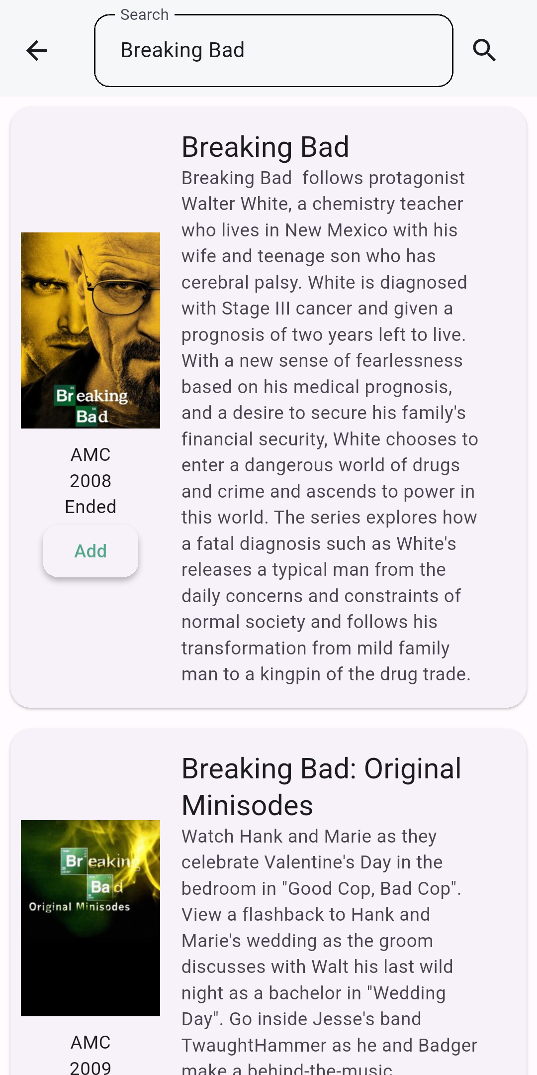 Screenshot of whatIwatch