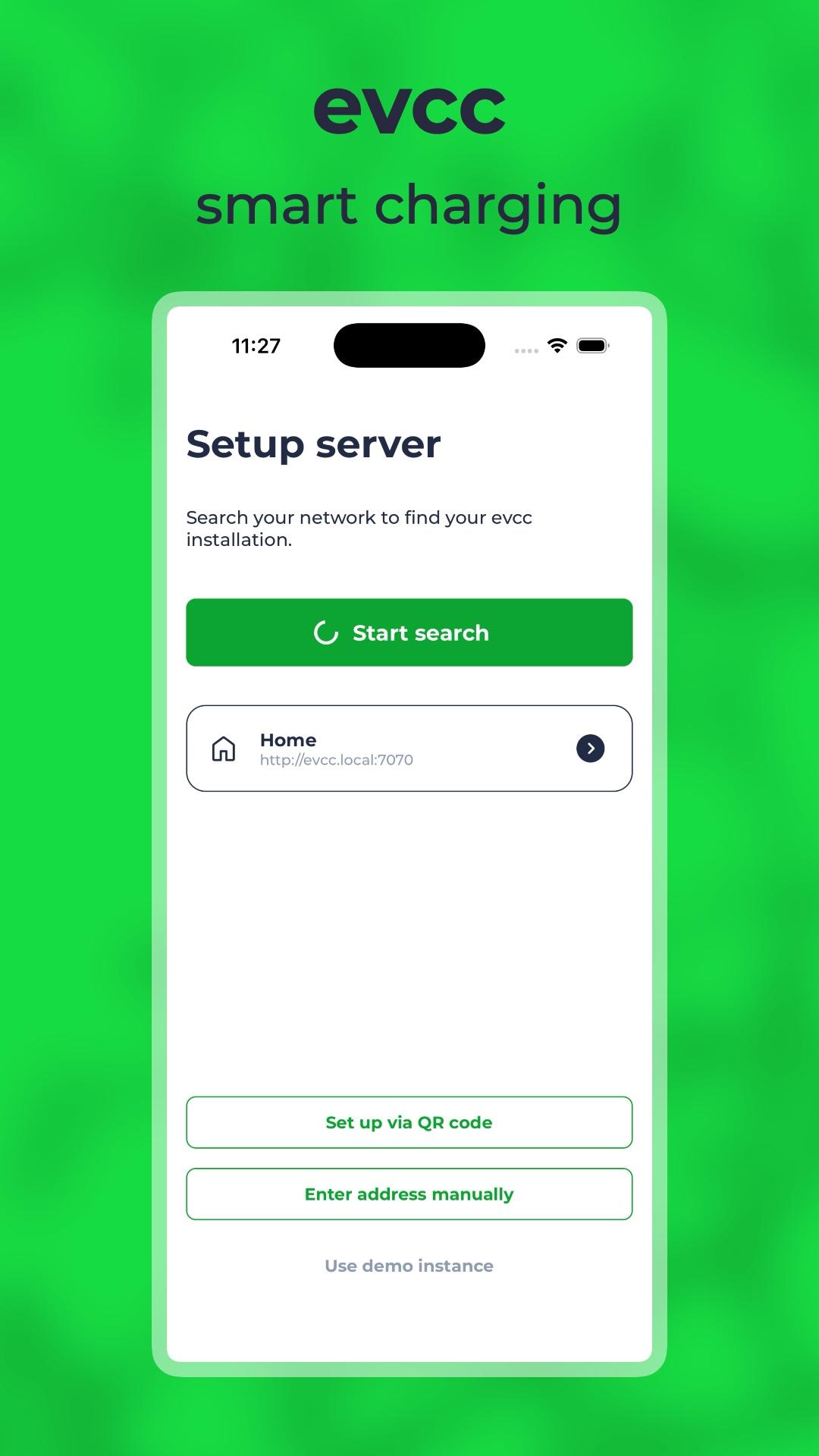 Screenshot of evcc - solar charging