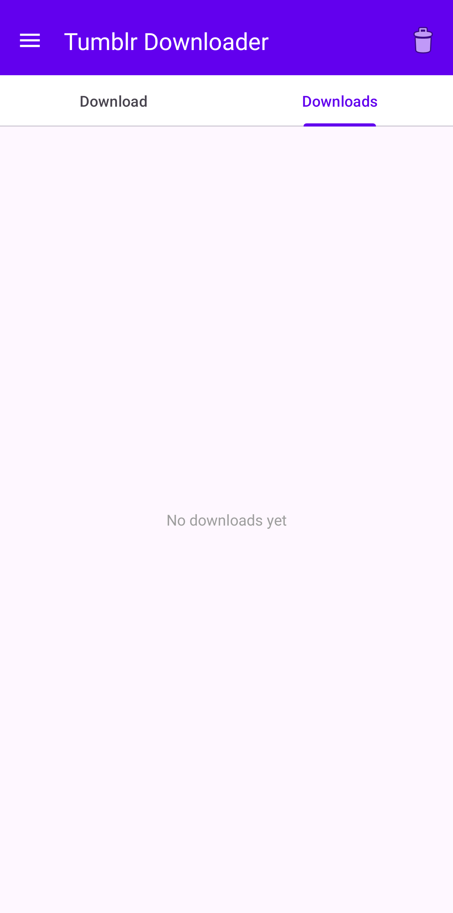 Screenshot of Tumblr Downloader