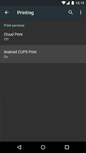 Screenshot of CUPS Printing