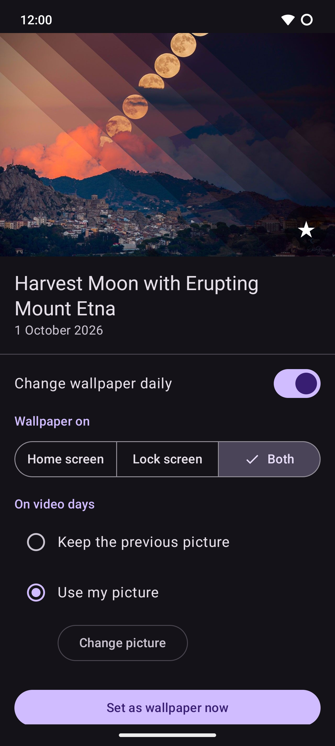 Screenshot of APODroid