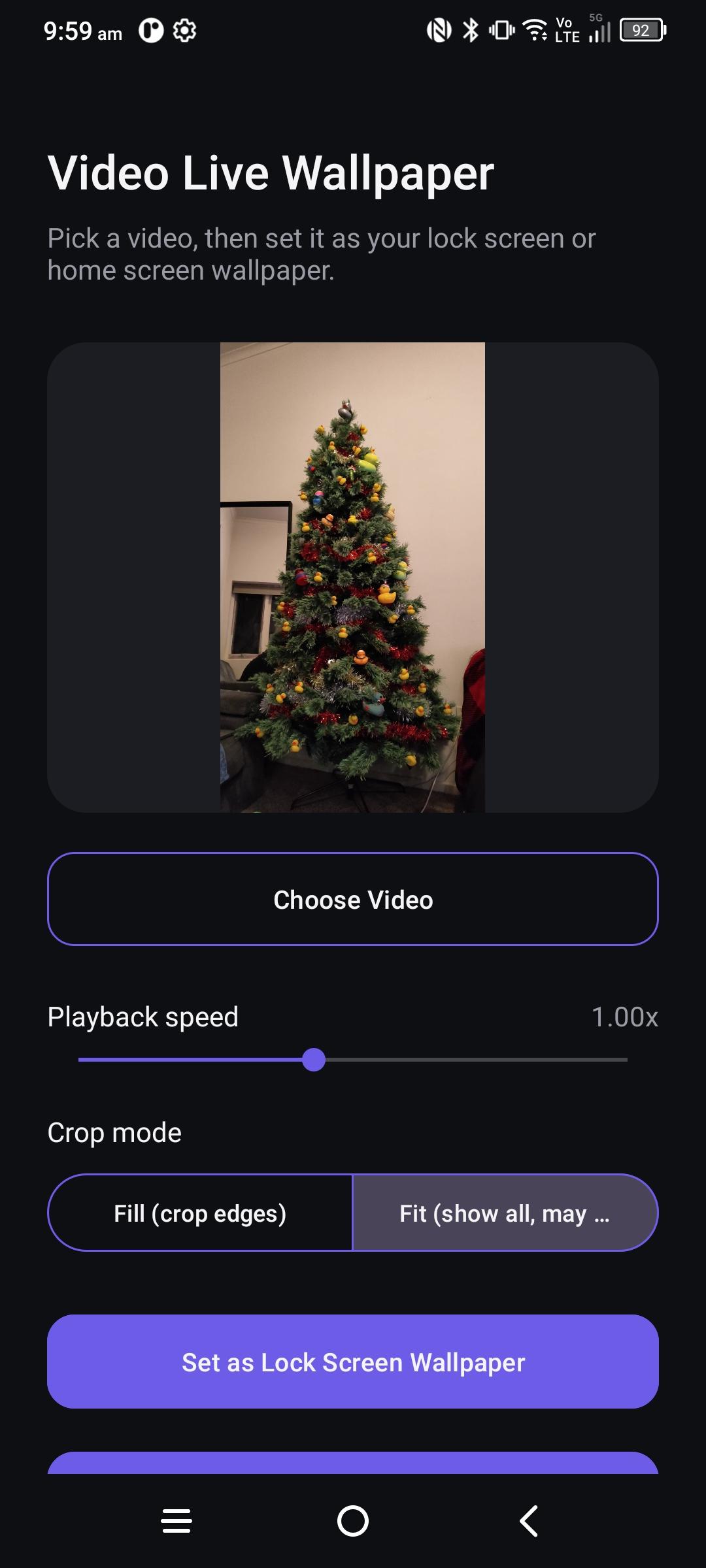 Screenshot of Video Live Wallpaper