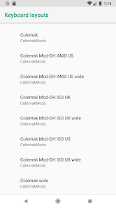 Screenshot of Colemak Mod-DH Keyboard