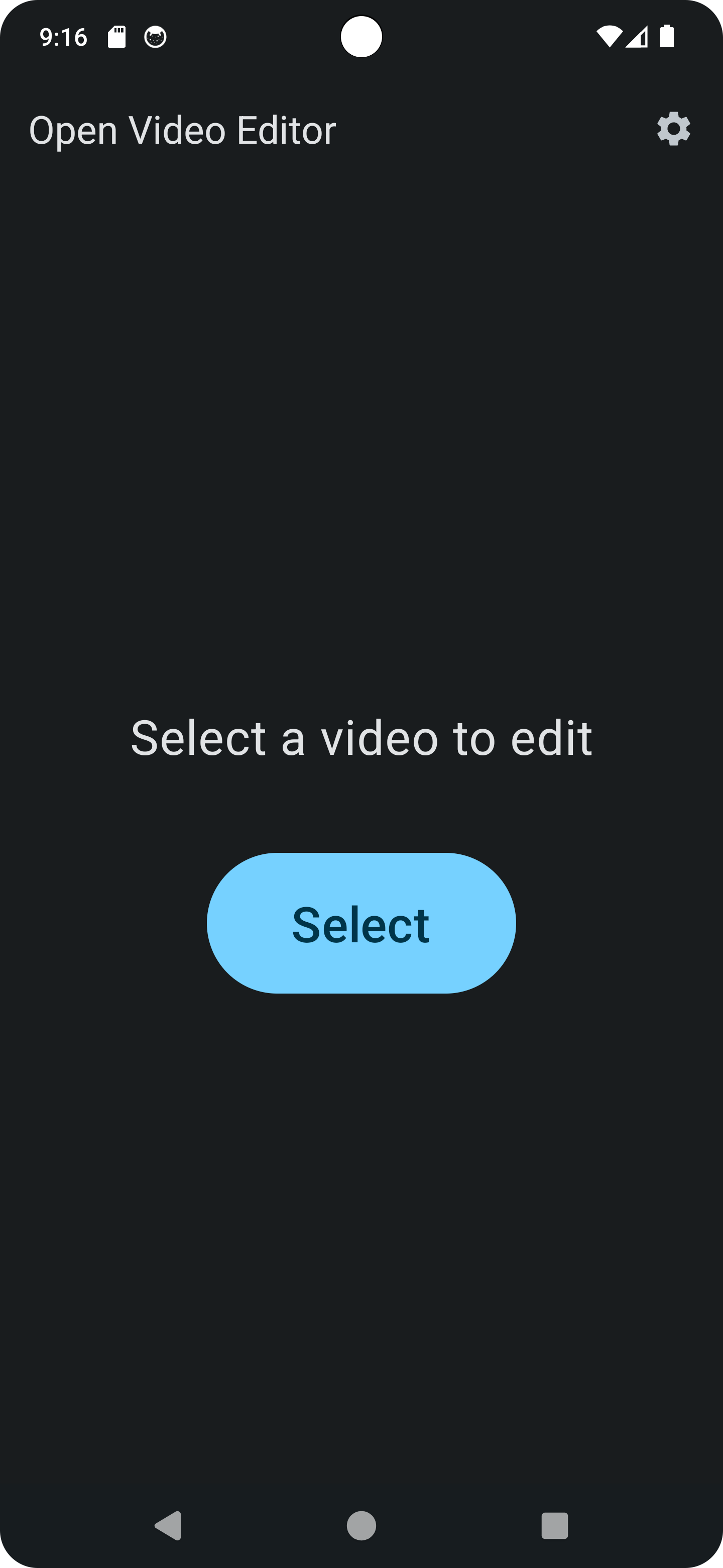 Screenshot of Open Video Editor