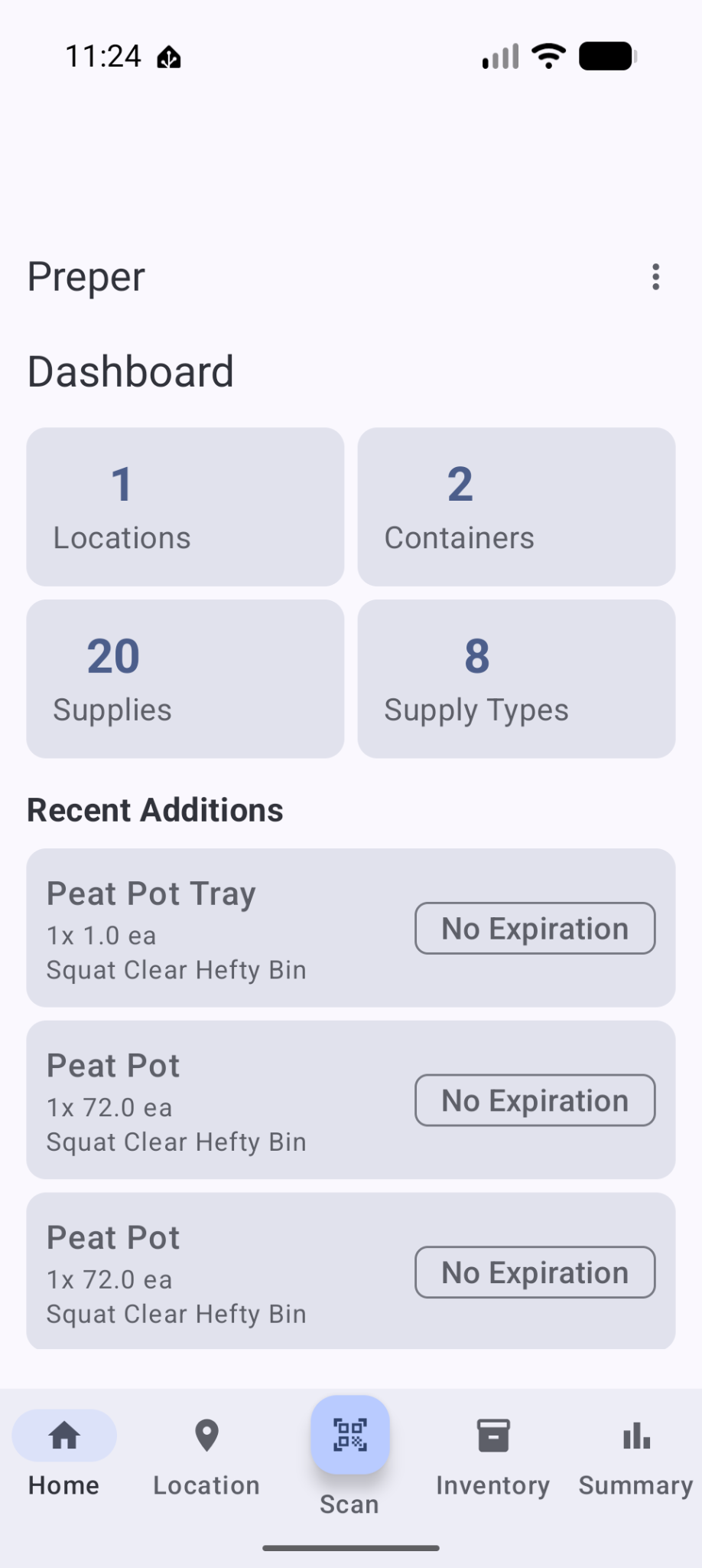 Screenshot of Prepper