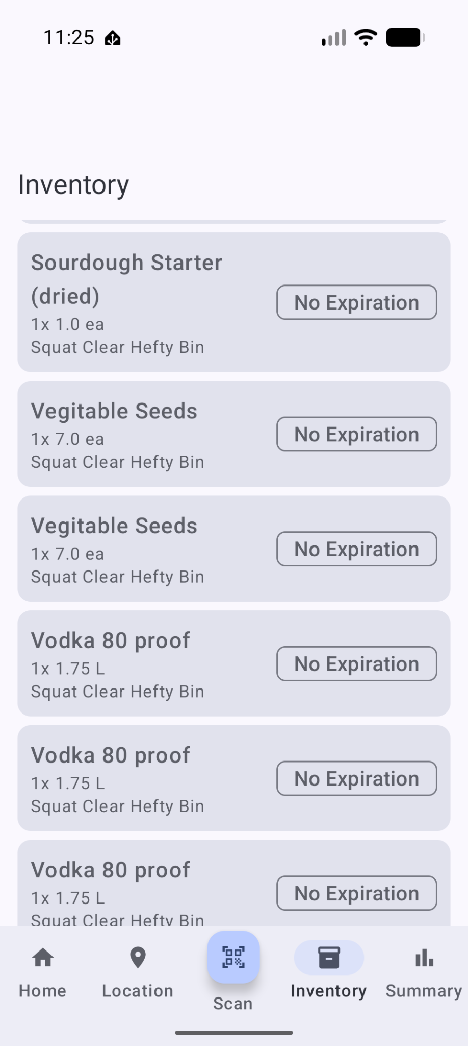 Screenshot of Prepper