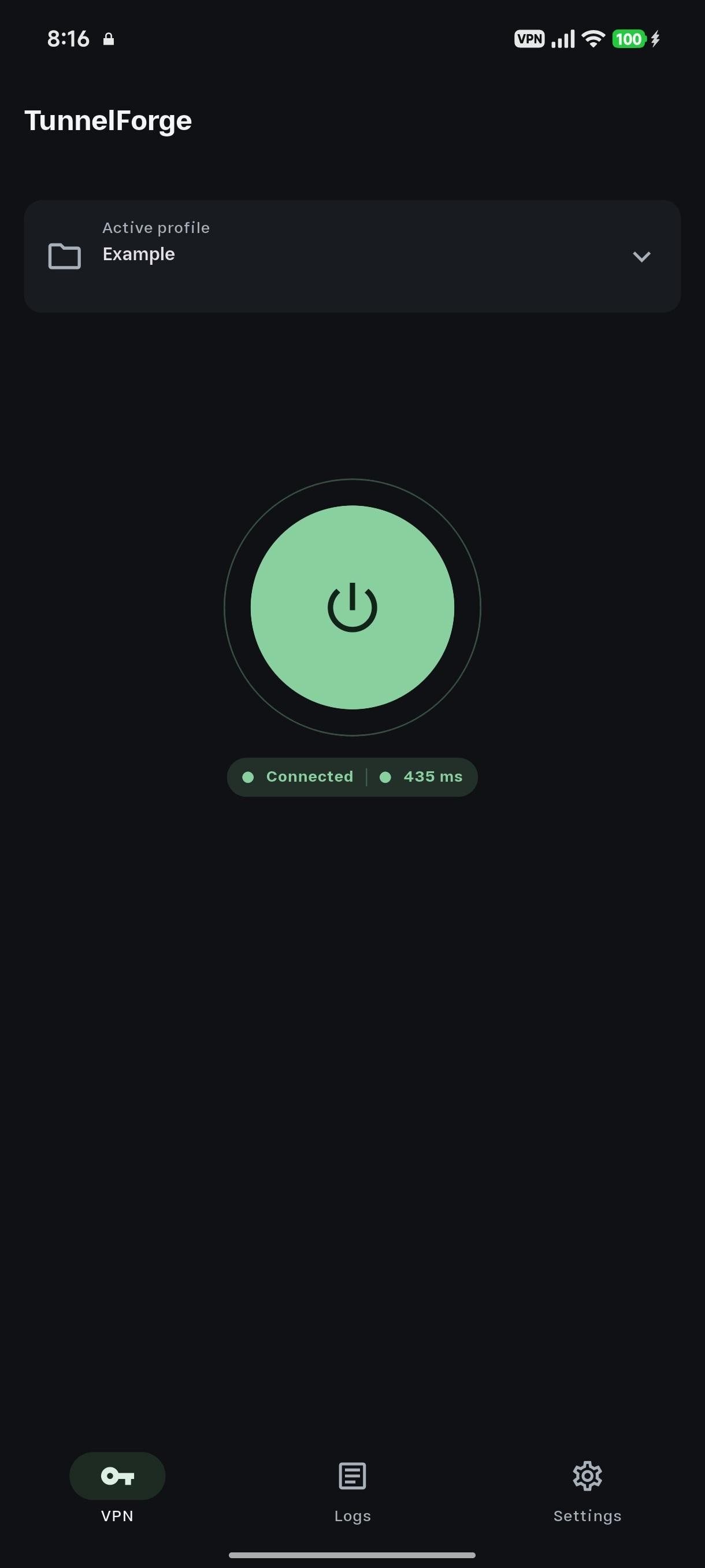 Screenshot of TunnelForge