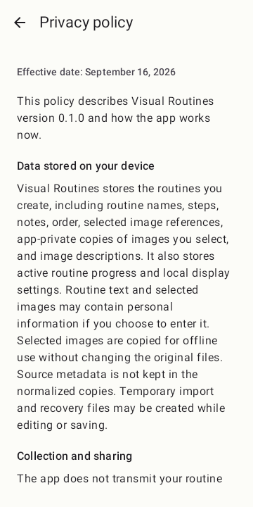 Screenshot of Visual Routines