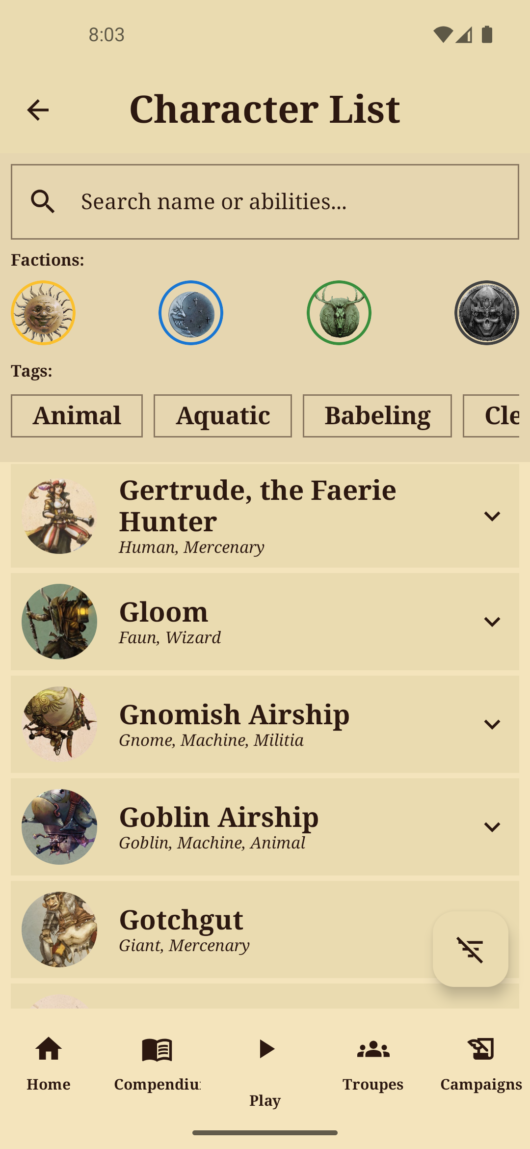 Screenshot of LunaChron