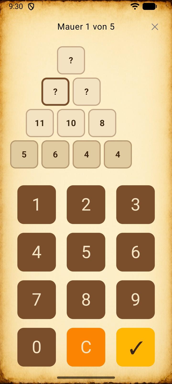 Screenshot of Zahlenschatzjagd