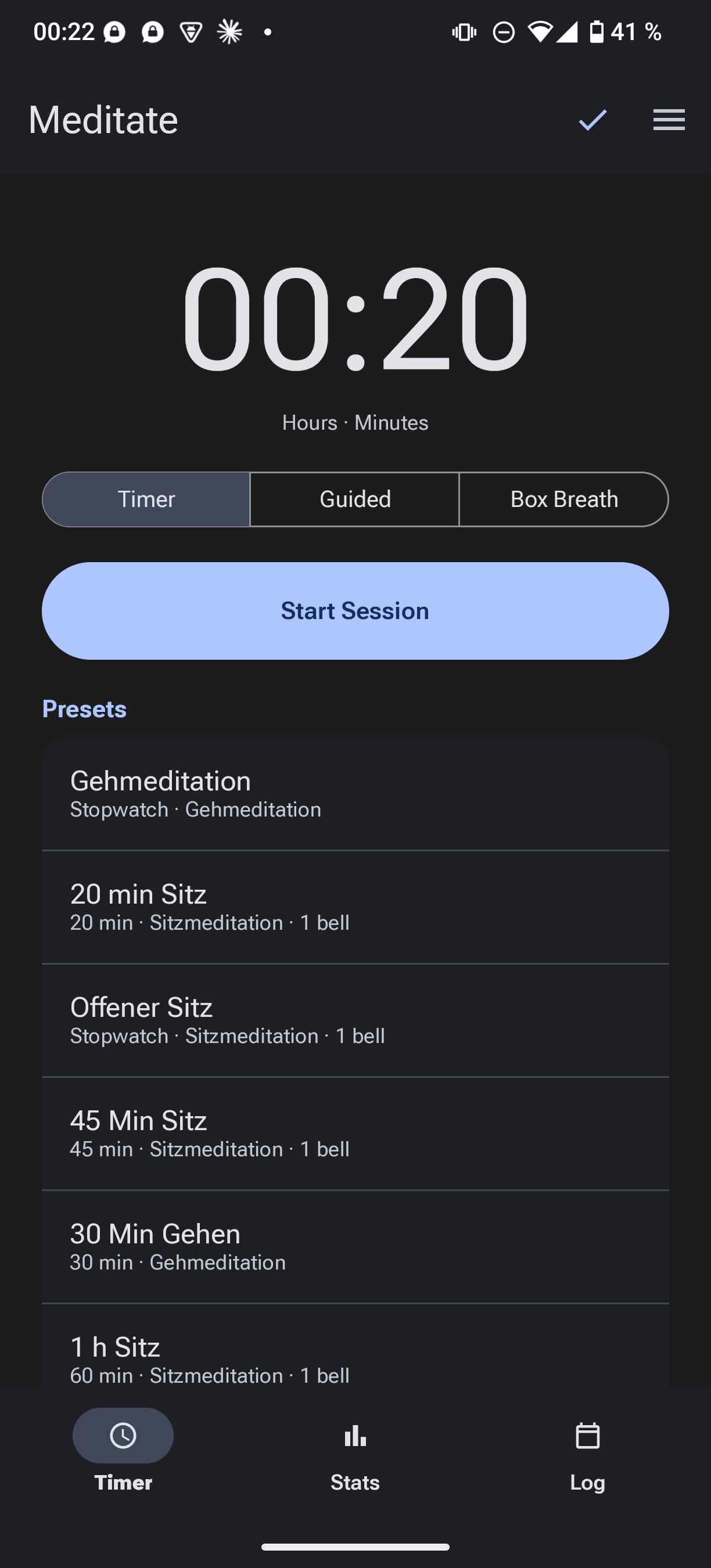 Screenshot of Meditate