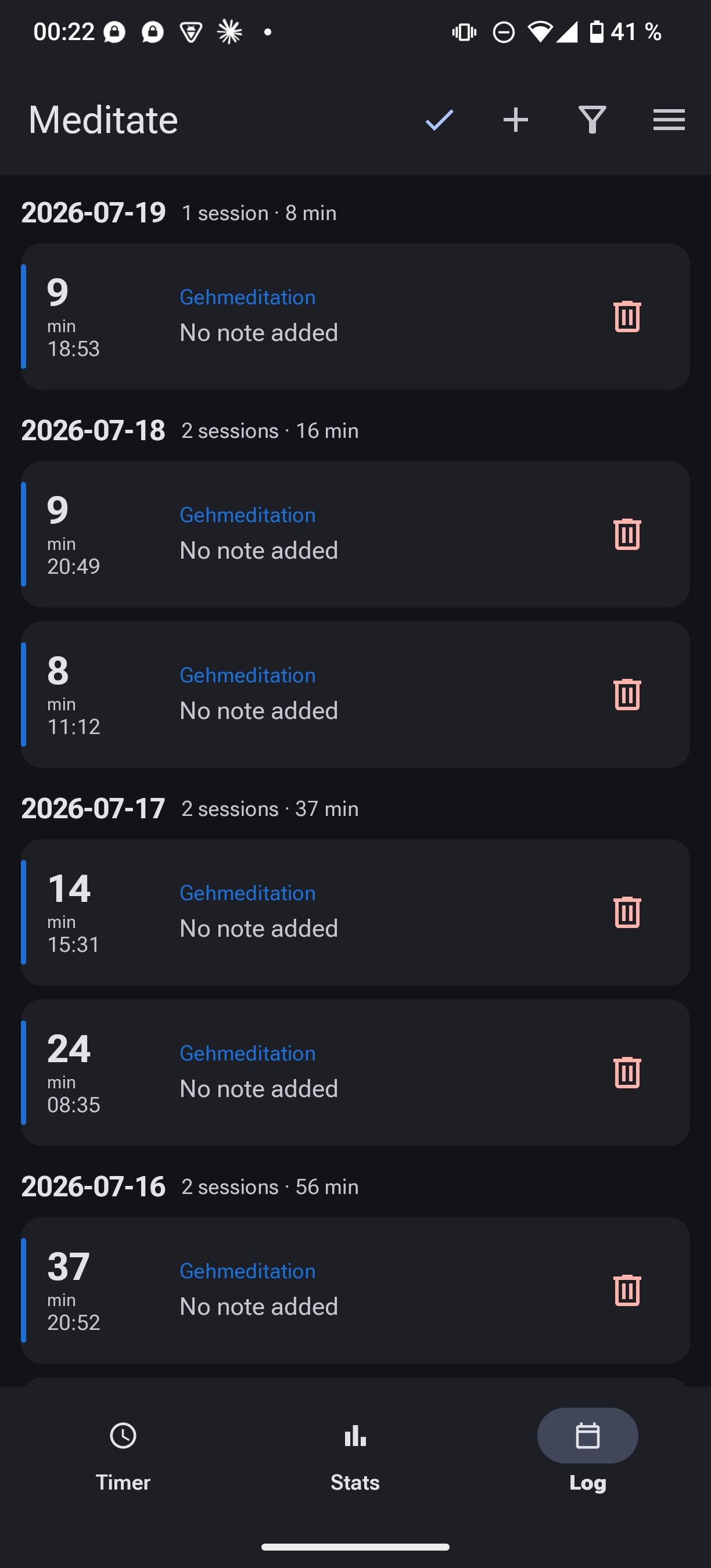 Screenshot of Meditate