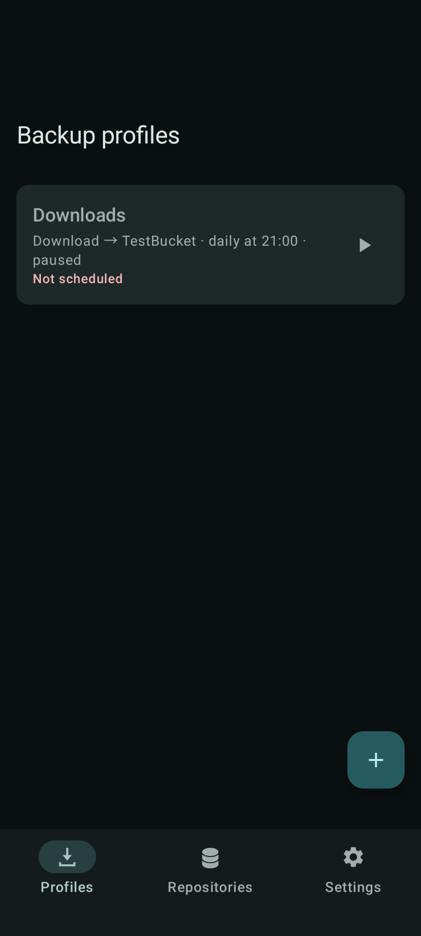 Screenshot of ResticDroid