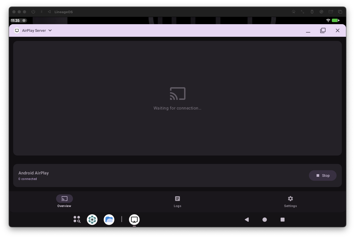 Screenshot of AirPlay Server