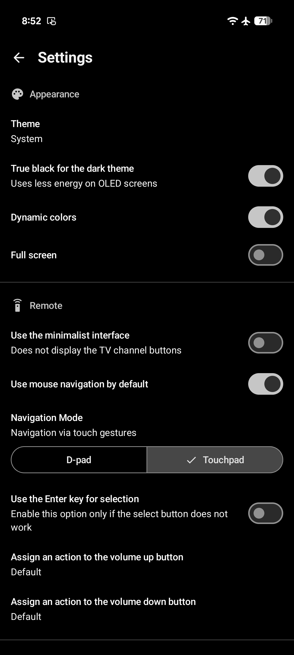 Screenshot of Bluetooth Remote