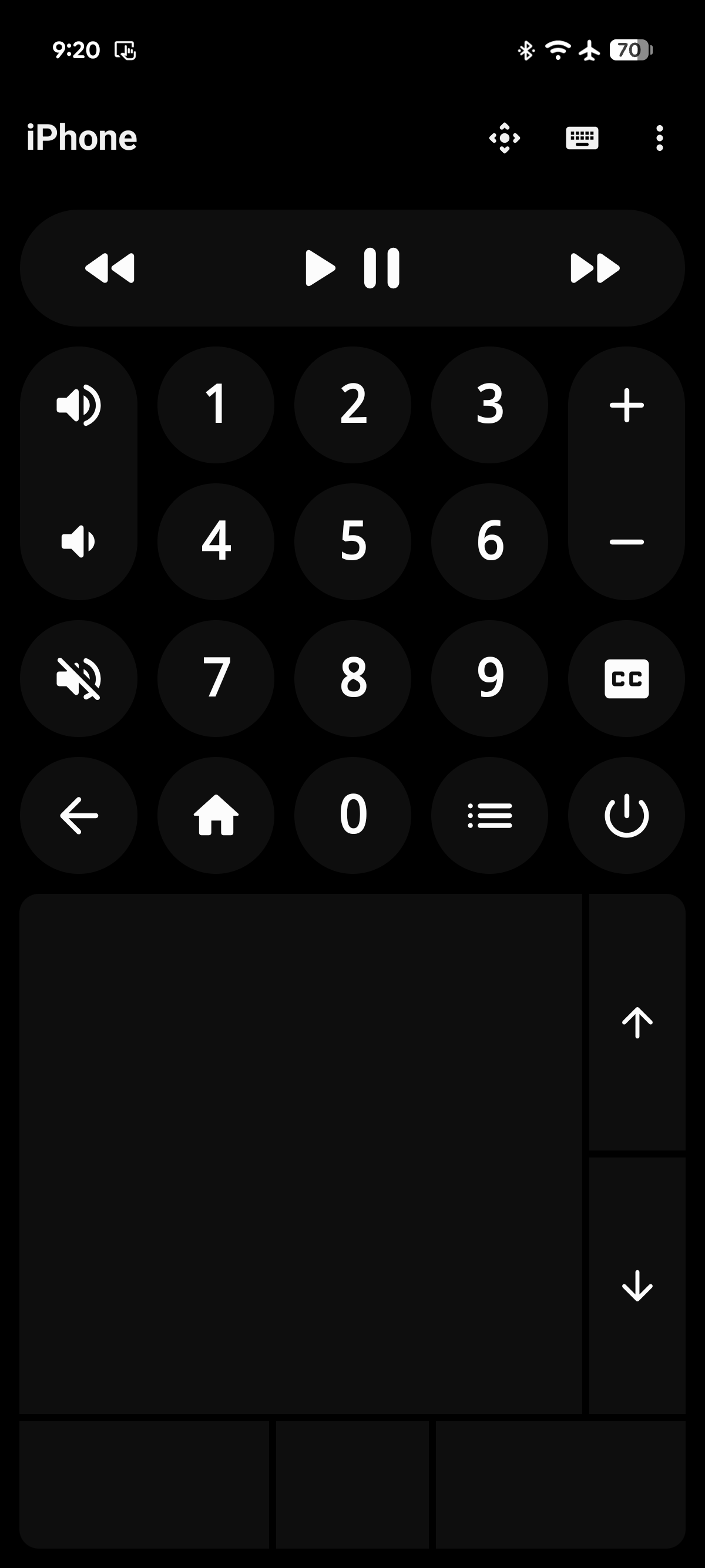 Screenshot of Bluetooth Remote