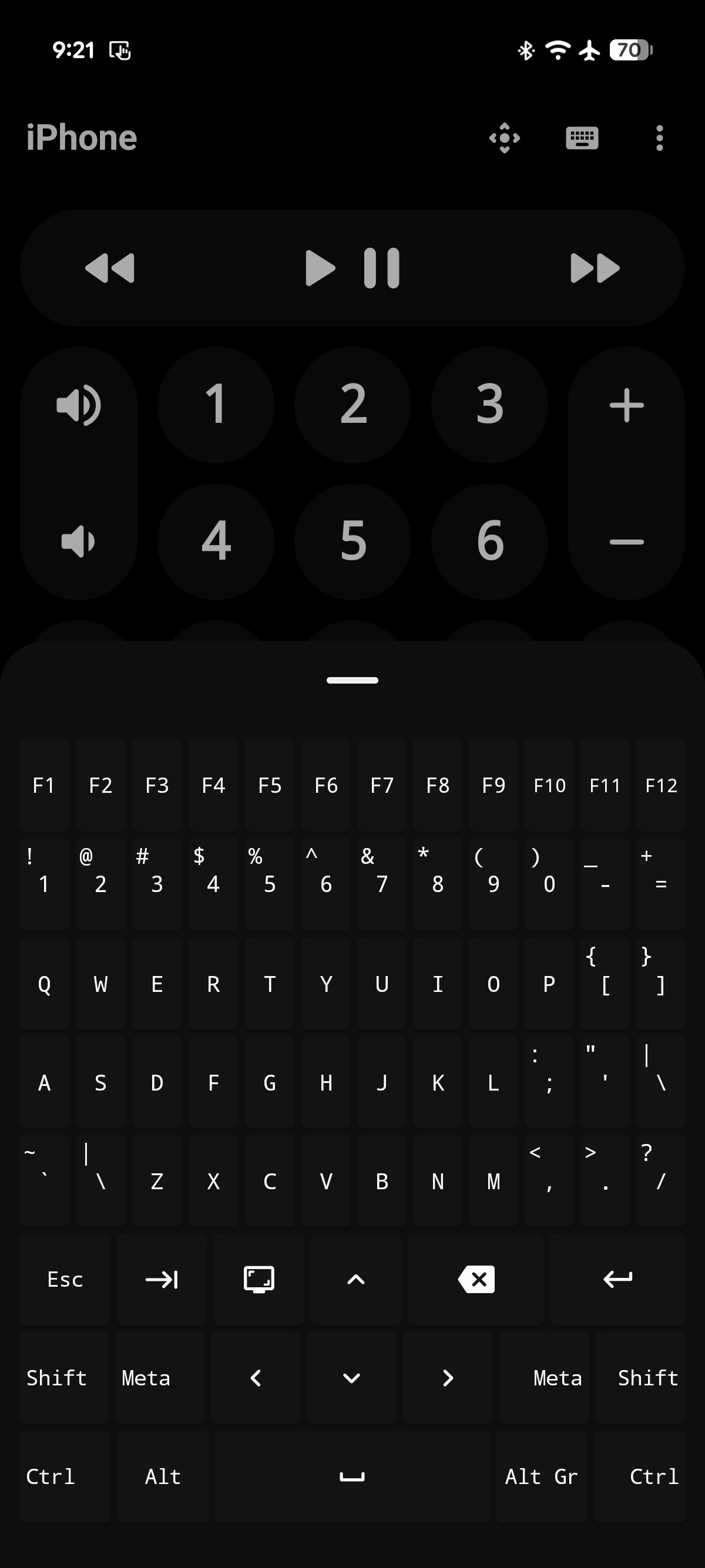 Screenshot of Bluetooth Remote