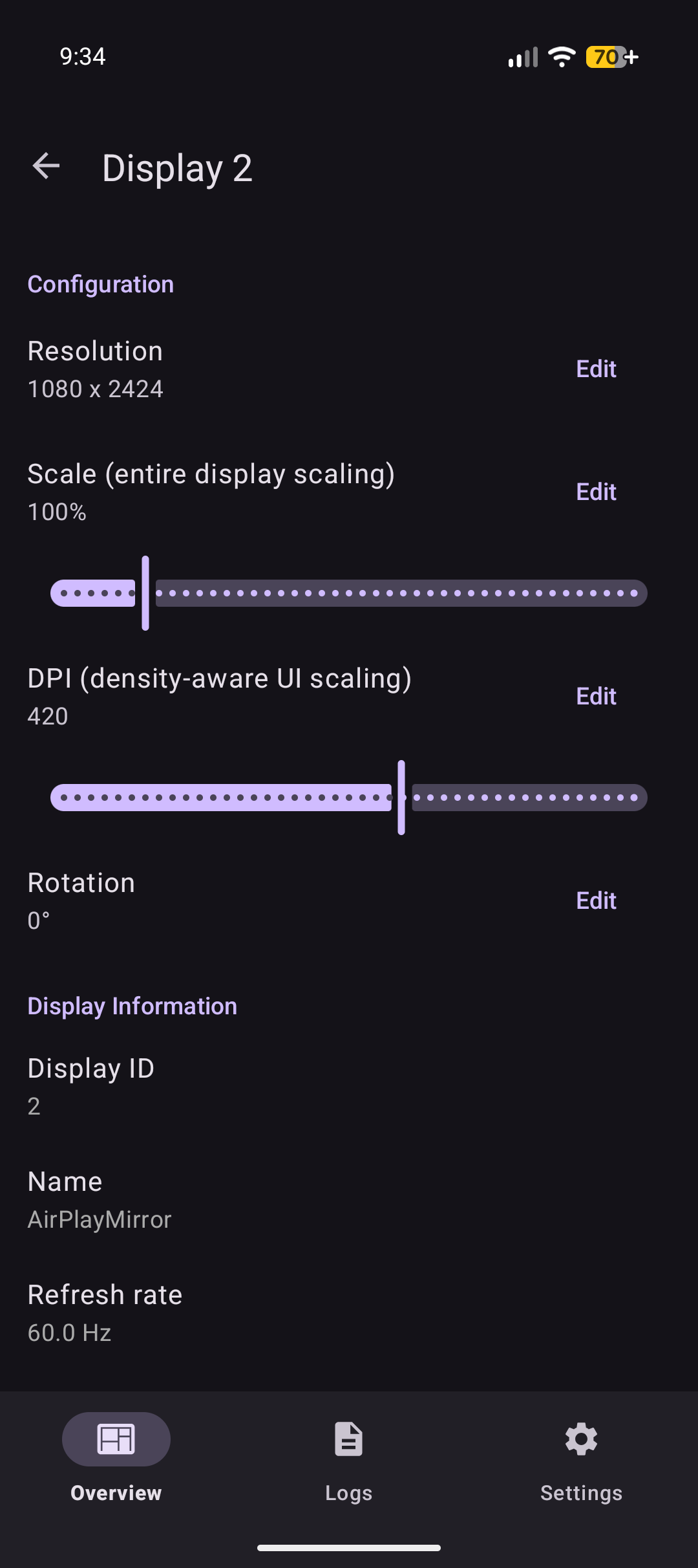 Screenshot of Extend