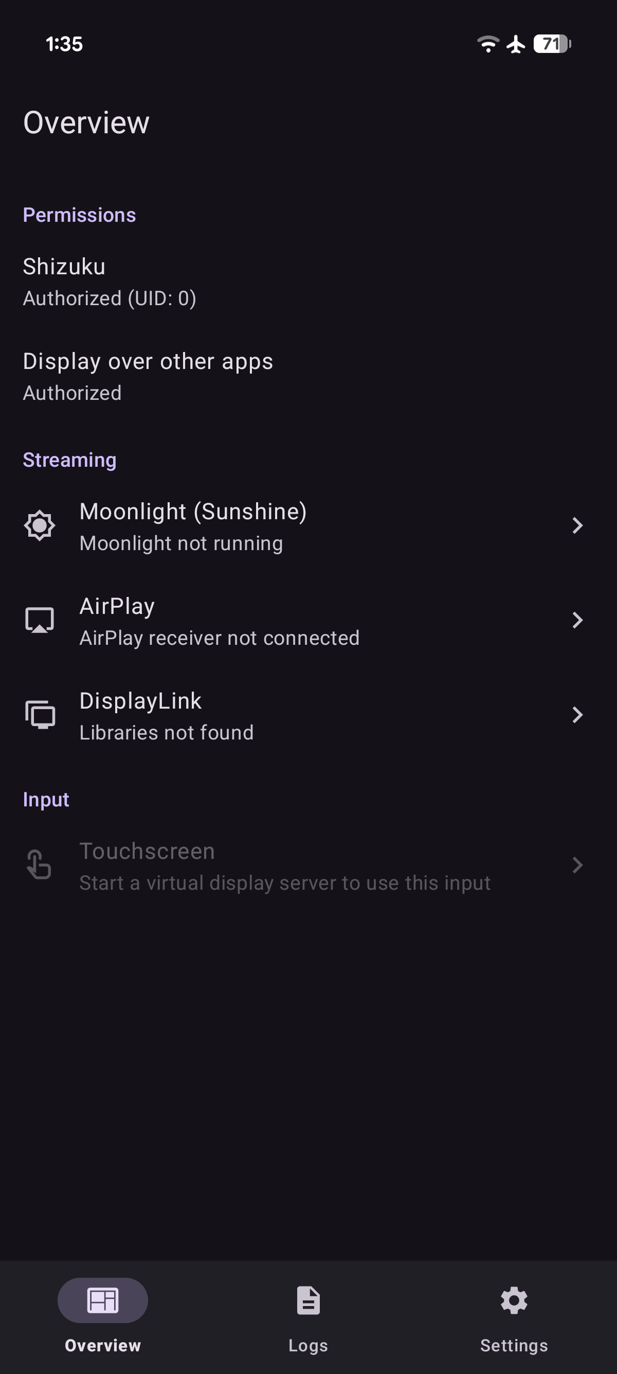Screenshot of Mirror