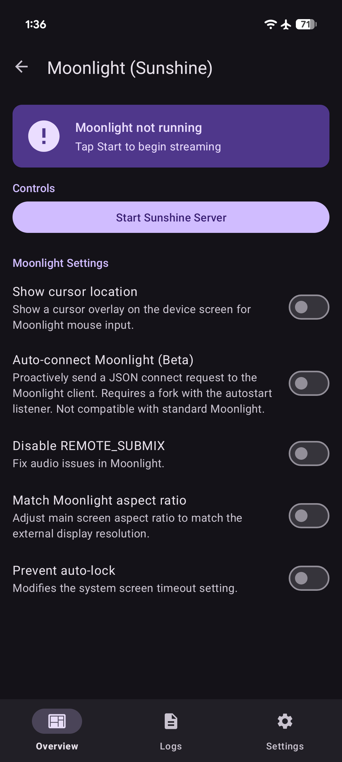Screenshot of Mirror