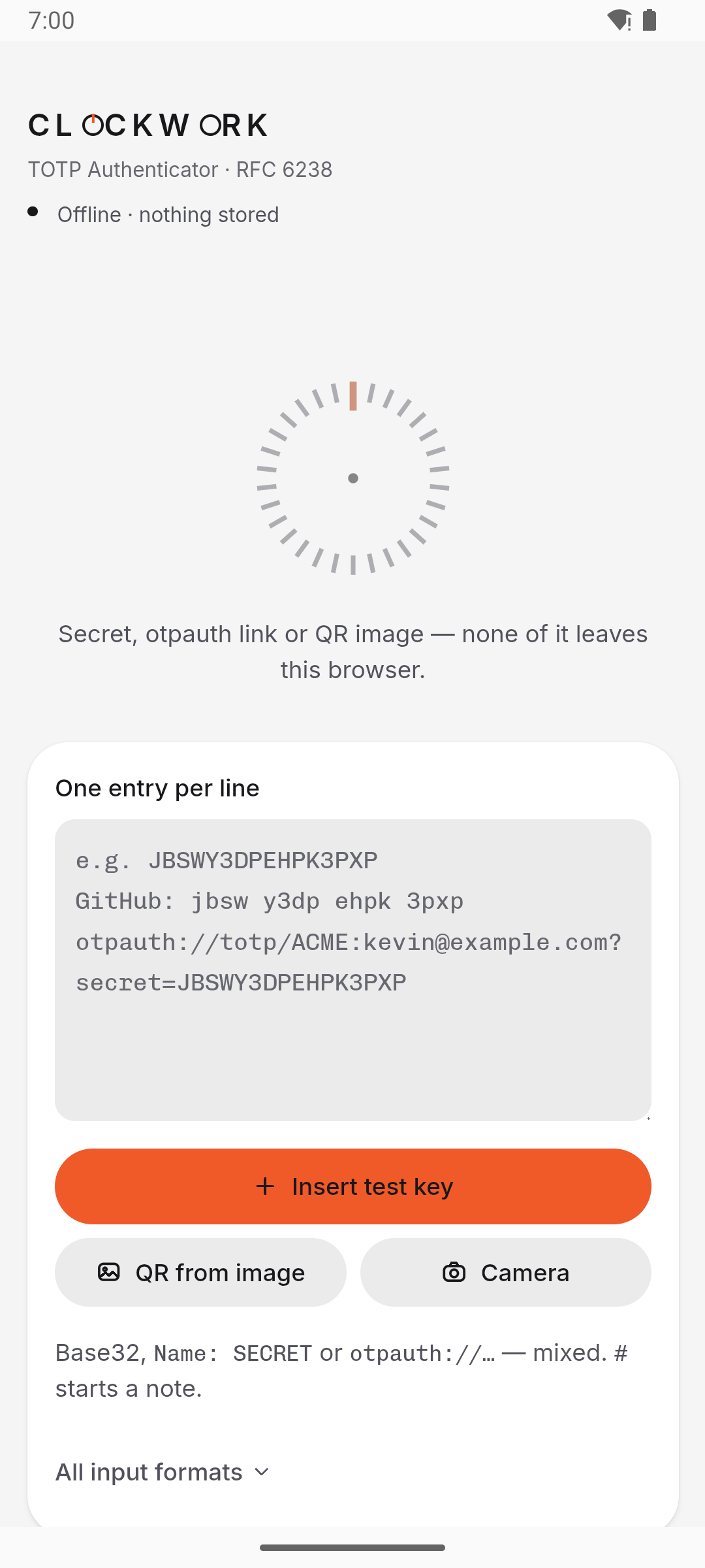 Screenshot of Clockwork