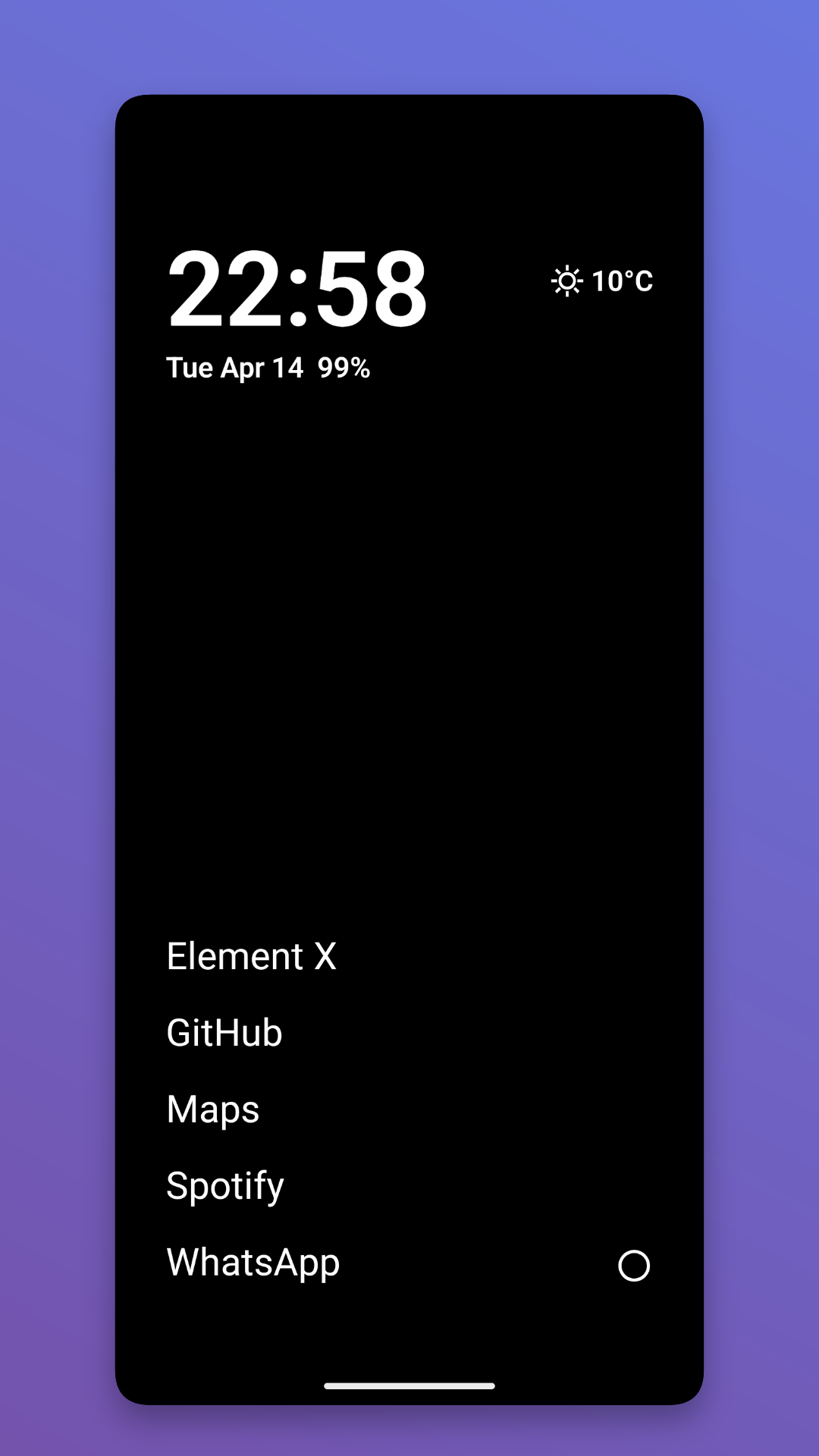 Screenshot of Fokus Launcher