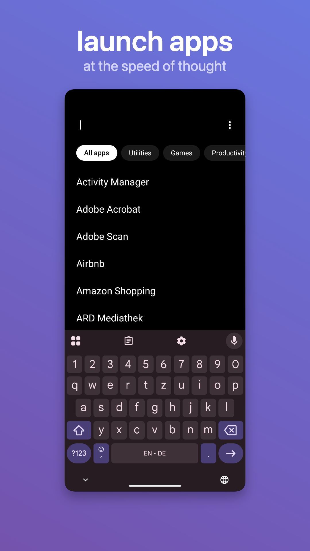 Screenshot of Fokus Launcher