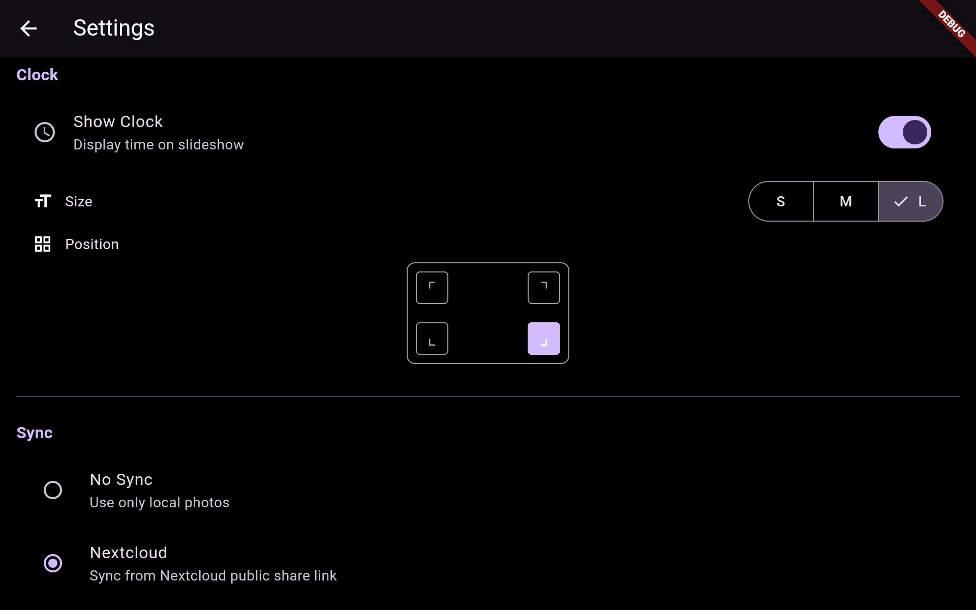 Screenshot of OpenPhotoFrame